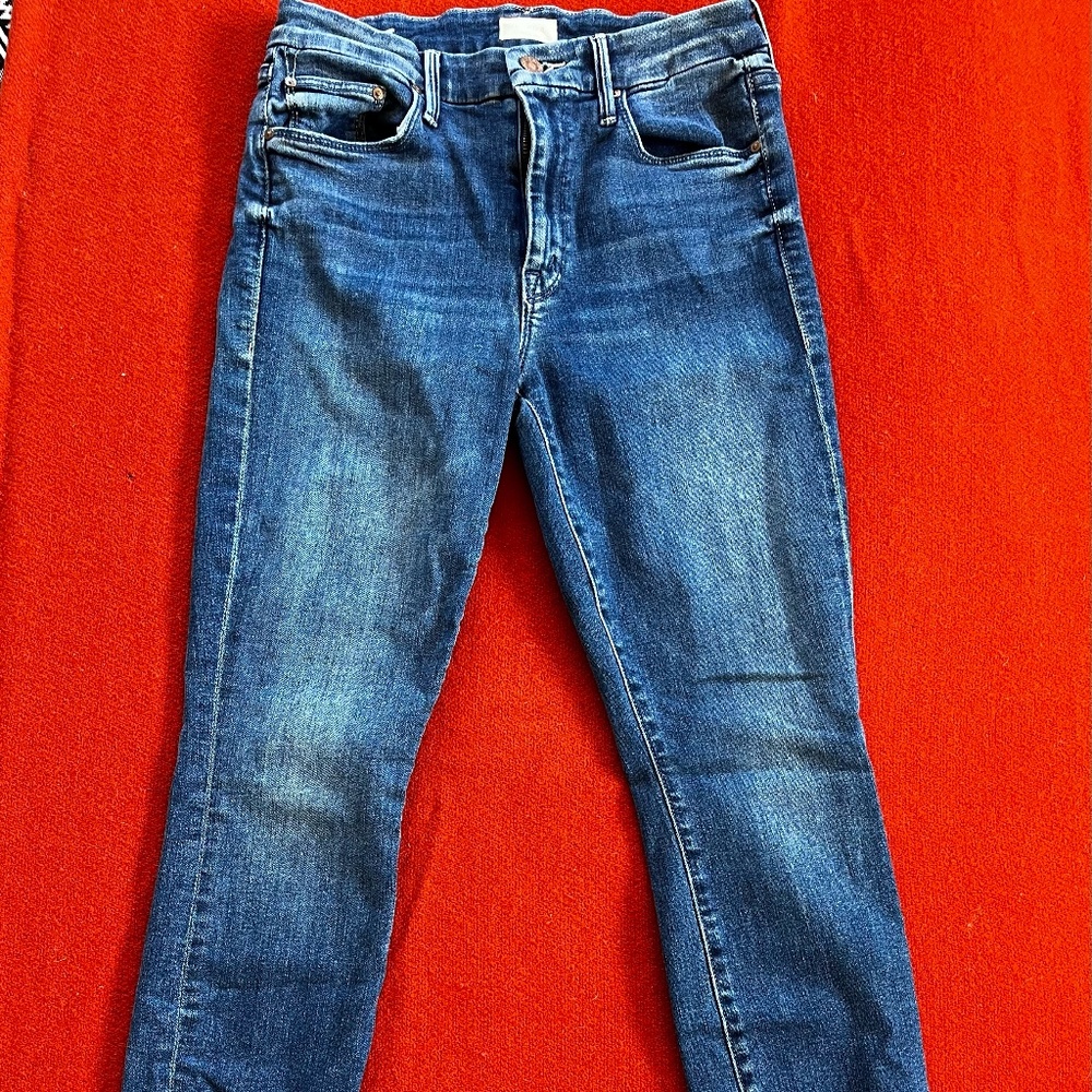 Mother Denim the Looker Ankle Fray